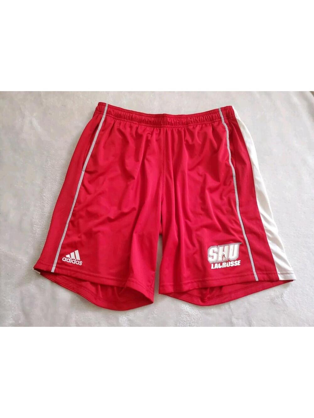 Adidas Climacool Shorts Large Red White Athletic Drawstring Loose